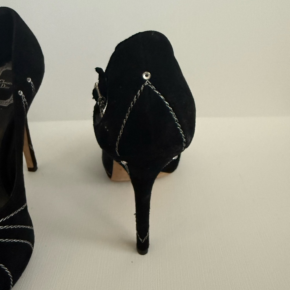 Vintage Christian Dior black velvet pumps - Picture 9 of 10